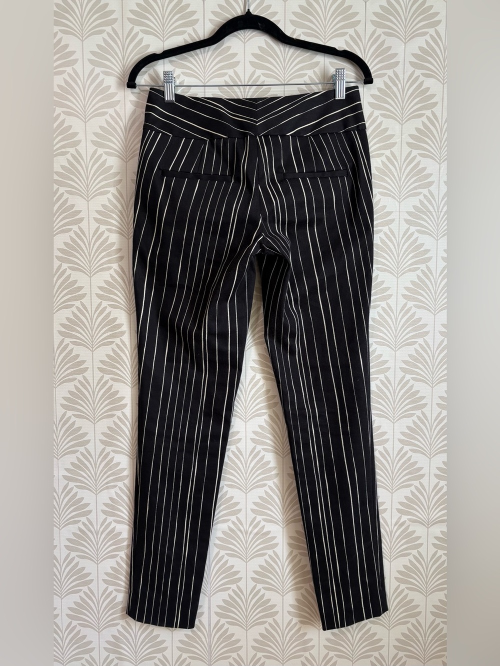 Alice + Olivia Black Pinstripe Skinny Trousers - Picture 2 of 5